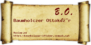 Baumholczer Ottokár névjegykártya
